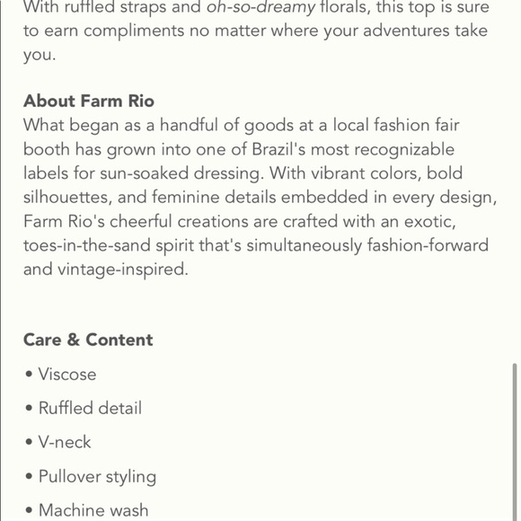 🌺Farm Rio Ruffled Floral Tank - Picture 5 of 14